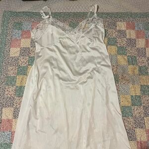 Vintage Cottagecore White Slip Dress Size Medium